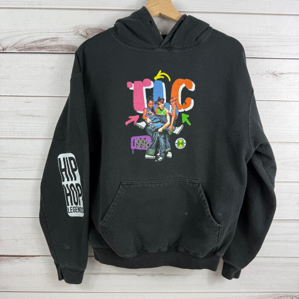Vintage TLC Pullover Hoodie Cross Colours Size Medium READ DESCRIPTION‎